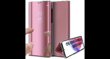 Hoesje geschikt voor Samsung Galaxy A53 - Book Case Spiegel Wallet Cover Hoes Roségoud