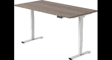 OrangeLabel zit/sta bureau Eco frame wit maat 160x80cm. Voldoet aan de NEN EN 527. Inclusief Robson Eiken blad.