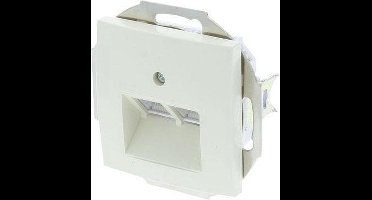 Berker S1 Telefoon/Data Wandcontactdoos - Inbouw - Cat3 - 2 x 8-polig - Crème