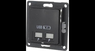 Q-Link S2 contactdoos - inbouw - 2 x USB - 5V - antraciet