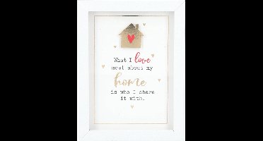 Fotolijst met compliment What I love most about my home?