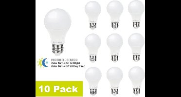 10 pack - Integral LED - E27 LED lamp - 4,8 watt - 470 lumen - 2700K - Dag/nacht sensor - niet dimbaar