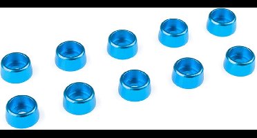 Team Corally - Aluminium sluitring - voor M3 Cilinderkopschroeven - BD=8mm - Blauw - 10 st