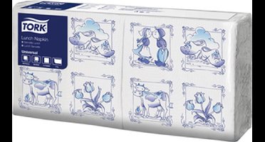 Tork - Lunchservet - Delftsblauw - 33 cm  - 400 stuks