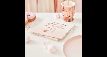 Ginger Ray - Mix It UP - Servetten HELLO 21 (16 stuks)