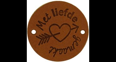 Durable Leren Label – "Met Liefde Gemaakt" – Duurzaam & Stijlvol (2 stuks)