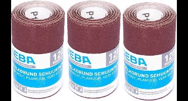 3x Veba Schuurpapier Rol Korrel 120  - Voordeelverpakking