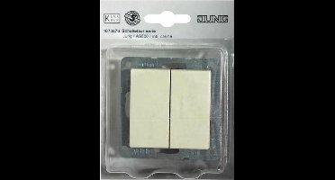 JUNG AS500 dubbele wipschakelaar wissel, inbouw | CREME