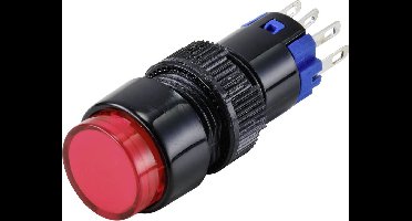 TRU COMPONENTS LAS2Y-11Z/R/12V Druktoets 250 V 3 A 1x uit/aan Continu Rood IP40 1 stuk(s)