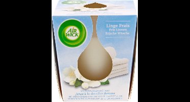 Air Wick | 2x Air Wick geurkaars Fris Linnen à 105 gram | 2x geurkaars in glas