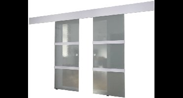 vidaXL - Dubbele - schuifdeur - glas