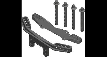 Team Corally - Body Mount Set - FR/RE - 1 Set