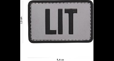 101 Inc Embleem 3D Pvc Lit Grijs  9053