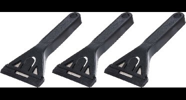 FX Tools Glasschraper - 3x - verfkrabber - verwisselbaar blad - kunststof handvat en beschermkap - universeel