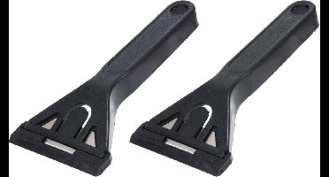 FX Tools Glasschraper - 2x - verfkrabber - verwisselbaar blad - kunststof handvat en beschermkap - universeel
