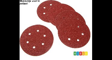 20x 180mm K100 Schuurschijf met Klittenband & Gaten -van Heble®