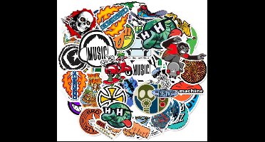 Go Go Gadget - 50 Stuks Skateboard Logo Stickers - Voor Volwassenen & Kinderen - Perfect voor Laptops & Skateboards!