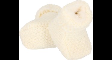 Apollo gebreide babyslofjes maat 50/56 (Newborn) - Off White