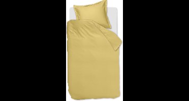 Ambiante Satin Uni dekbedovertrek - Eenpersoons - 140x200/220 cm - Licht geel