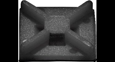 TRU COMPONENTS Bevestigingssokkel 541189 4-voudige invoeging Zwart 50 stuk(s)