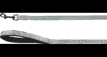 Hond Looplijn Abbi Grijs 1,3m 15mm