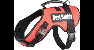 Flamingo Uranus - Harnas Honden - Harnas Best Buddy Uranus Rood Xl 80-115cm 50mm - 1st - 122697 - 1st