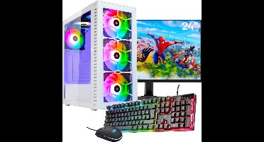 ScreenON - Gaming Set - SIA-S380103 - (GamePC.IA-A380103 + 24 Inch Monitor + Toetsenbord + Muis)