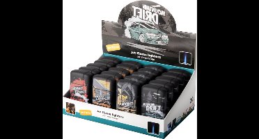 Stormaanstekers Jet Flame - Wind aansteker - Double Flame Turbo lighter- 20 stuks in display - 360° Soft print