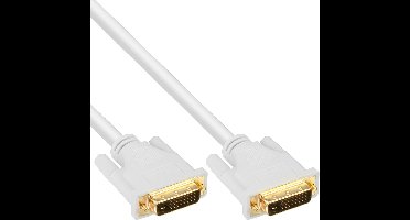 DVI-D Dual Link monitor kabel - verguld / wit - 5 meter