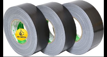 Nichiban Gaffa Tape 50mm x 50m Zwart - 3 Rollen