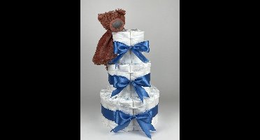 Chouette-Chouette | Luiertaart Jongen | Kraamcadeau | Geboorte Jongen | Babyshower | Tuttle Beer Bobbie diep Blauw