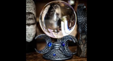 Wiccan Witchcraft Divination Kristallen Bol - diameter 11cm - met Keltische bolhouder