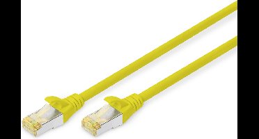 Digitus DK-1644-A-030/Y RJ45 Netwerkkabel, patchkabel CAT 6A S/FTP 3.00 m Geel Halogeenvrij, Verdraaide paren, Snagless