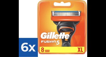 Gillette Fusion - 8 stuks - Scheermesjes - Voordeelverpakking 6 stuks