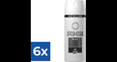 Axe Deospray Black Dry - 150 ml - Voordeelverpakking 6 stuks