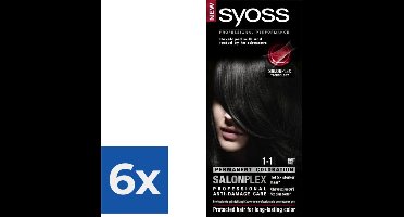 Syoss - Haarverf - 1_1 - Zwart - 115ml x 6