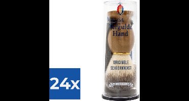 Vergulde Hand Scheerkwast - Voor kappers - Voordeelverpakking 24 stuks