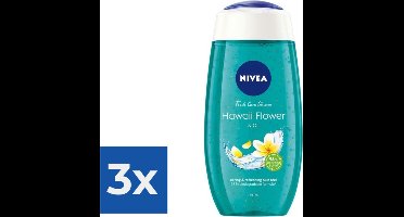 NIVEA Douchegel Hawaii Flower & Oil - 250 ml - Voordeelverpakking 3 stuks