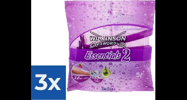 Wilkinson Sword - Essentials 2 ( 5ks ) - Jednorázová dámská holítka - - Voordeelverpakking 3 stuks