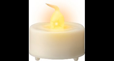 Lumineo LED theelichtjes/waxinelichtjes - 8x st - wit - 3,6 x 3,6 cm - steady - warm wit - timer