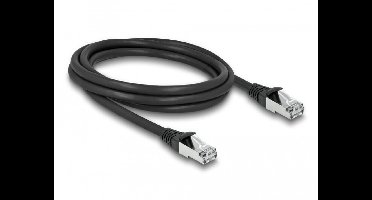 RJ45 Kabel CAT6A S/FTP PUR Outdoor 2 M Zwart