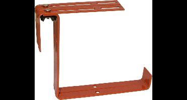 Geli Balkonbeugel - 2x - voor railing t/m 14 cm - terracotta - bloem/plantenbakken ophang beugel