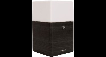 Karlsson Wekker Frosted Light LED - Zwart hout Fineer - 10x10x16,5cm - Modern