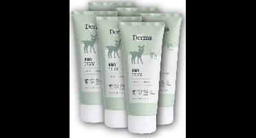 Derma Eco Baby Creme - Parfumvrij - Hypoallergeen - voor Gevoelige Babyhuid - 6 x 100ml