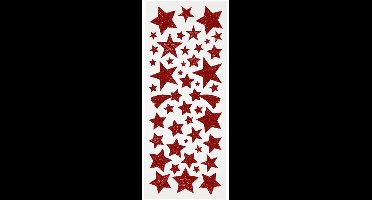 CC Glitter Stickers 10x24 cm Rode Sterren