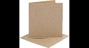 CC Kaarten en Enveloppen 15,2x15,2 cm Naturel 4 stuks