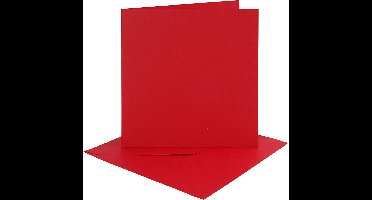 CC Kaarten en Enveloppen 15,2x15,2 cm Rood 4 stuks