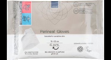 ABENA Incontinentiewashandjes - Parfumvrij - 4 Washandjes - Voor een Droge Huid - Hydrateert en Beschermt de Huid - 3% dimethicone - Vegan