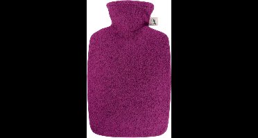 Kruik fuchsia roze met inhoud van 2 liter - Warmwaterkruiken met vilt look hoes/kruikenzak