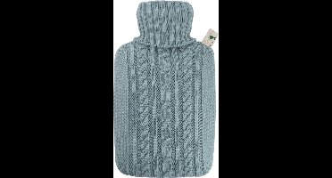 Luxe warmwater kruik - gebreide hoes - pastel blauw - 1800 ml - Kruikenzak - Cadeau - Kinderen/Volwassenen